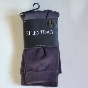 New Ellen Tracy Women's Gray Fleece Footless Tights Medium/Large